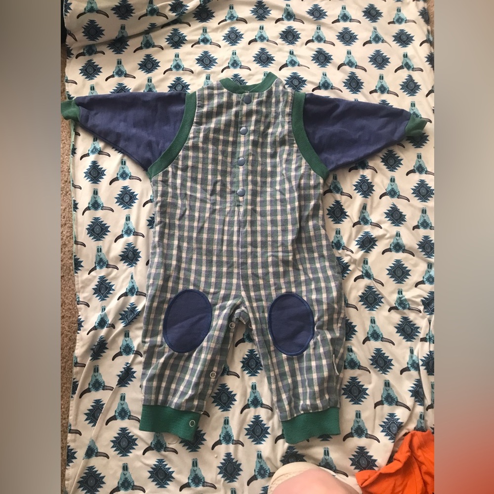 Vintage toddler button up jumpsuit long sleeve size 18 months